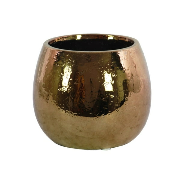 Small Benzara Exquisite Ceramic Vase with Hammered Design Small Benzara Exquisite Ceramic Vase with Hammered Design
